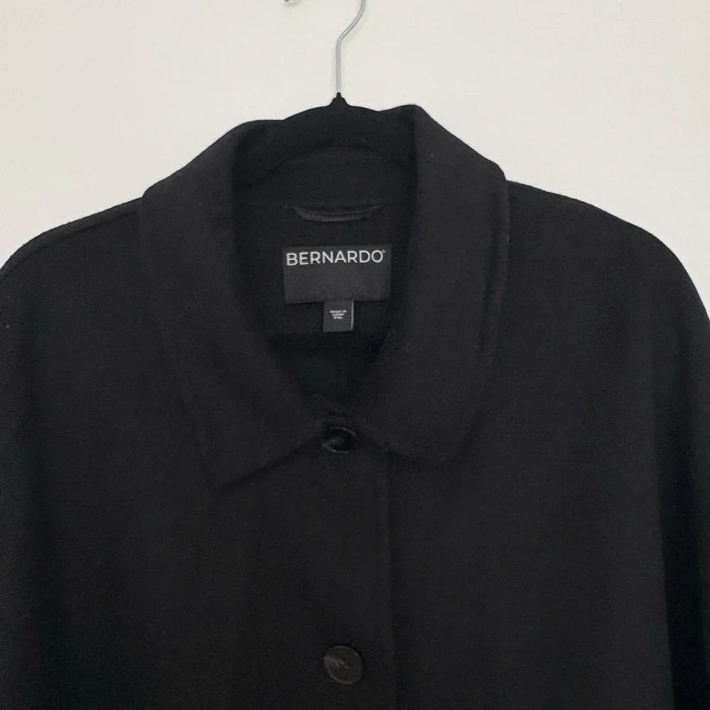 Bernardo Women's XXL Double Face Coat/Shacket Relaxed fit Black ClassyWork
